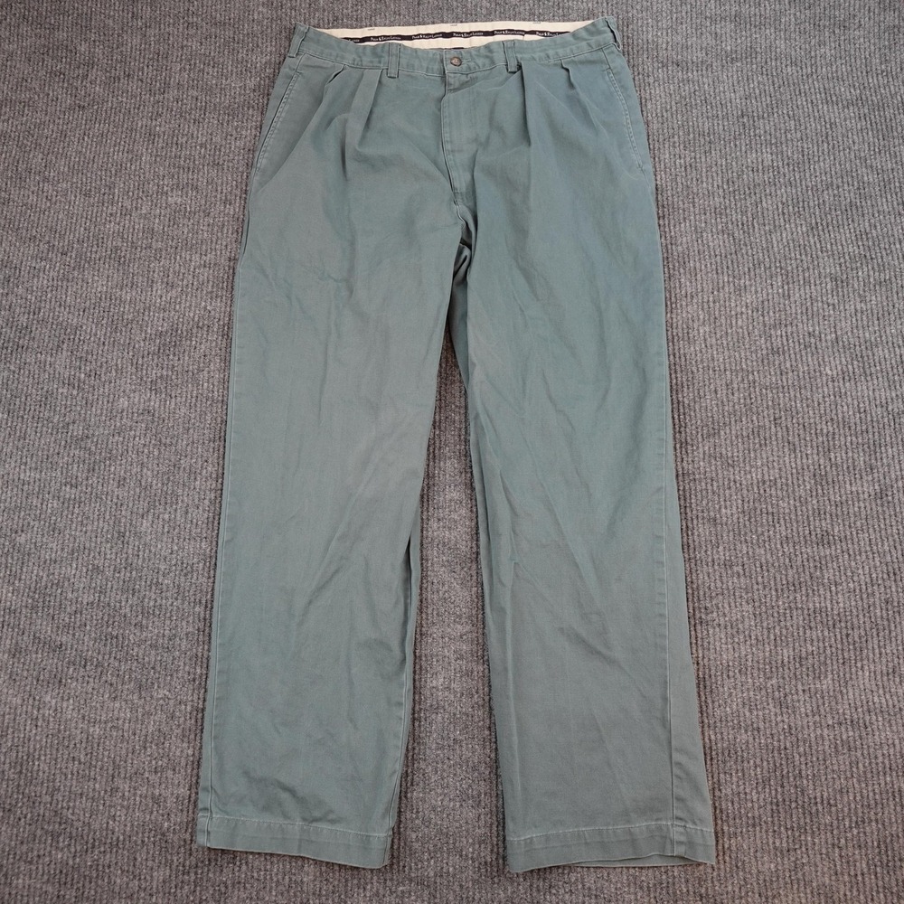 Vintage Polo Ralph Lauren Pleated Pants Mens 36x30 Blue Polo Chino Classic